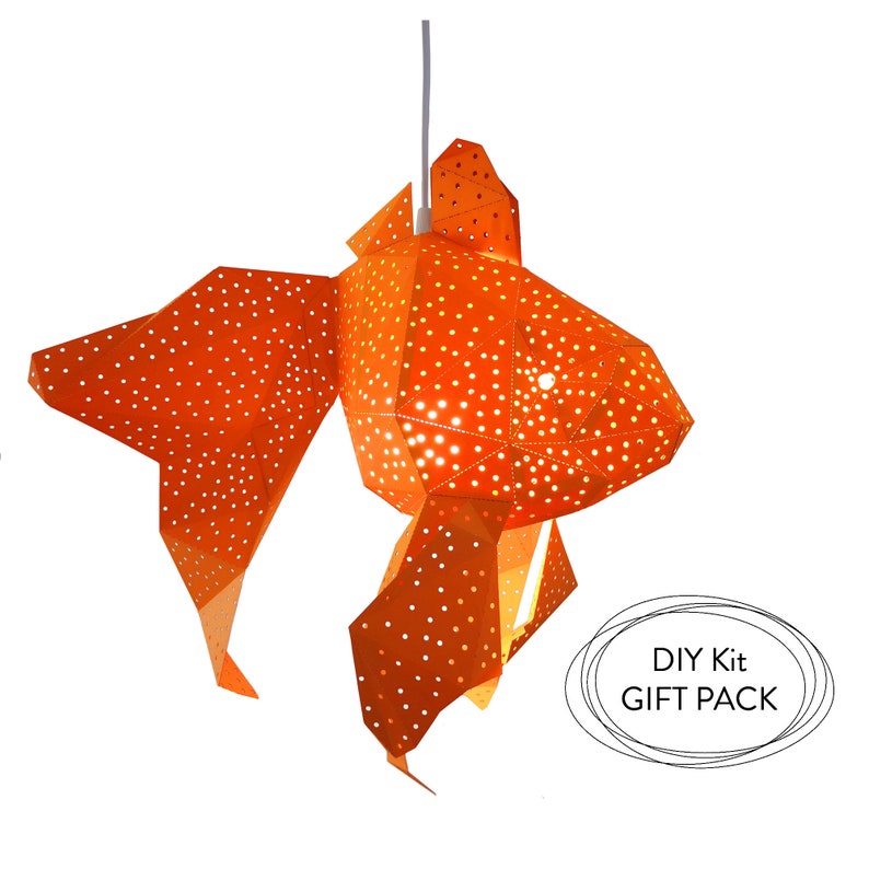 DIY Fish Lamp; Nursery lamp; Kids Room Nightlight; Paper Lamp; DIY Paper Lamp; Night Light For Kids